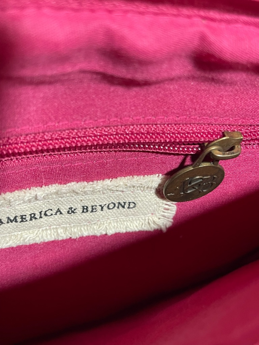 NWT America&Beyond “JOY” Sequins,Glass Beads  Handcrafted/Cotton Canvas Clutch - Picture 9 of 13